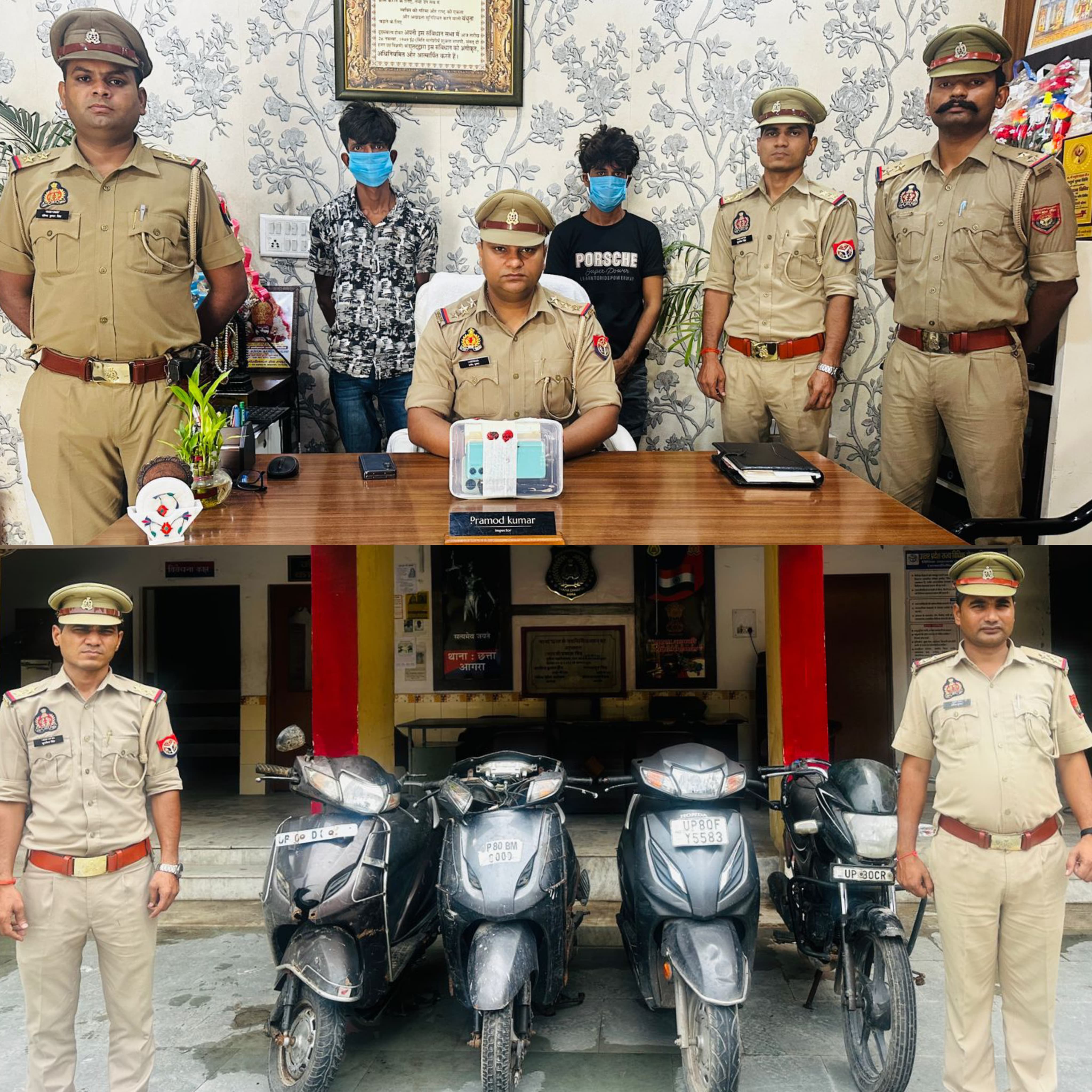 छत्ता पुलिस का बड़ा खुलासा, मोबाइल चोर गिरोह का पर्दाफाश, 6 मोबाइल बरामद