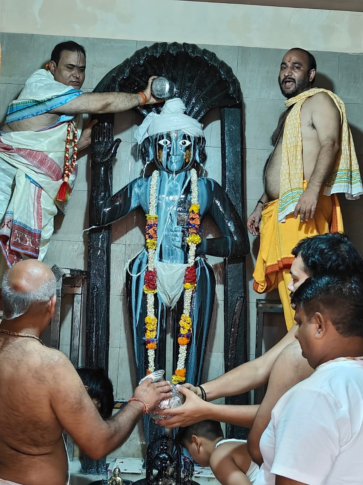 ब्रज के राजा दाऊ दयाल का जन्म उत्सव धूमधाम के साथ मनाया गया, पंचामृत एवं औषधि के साथ हुआ अभिषेक