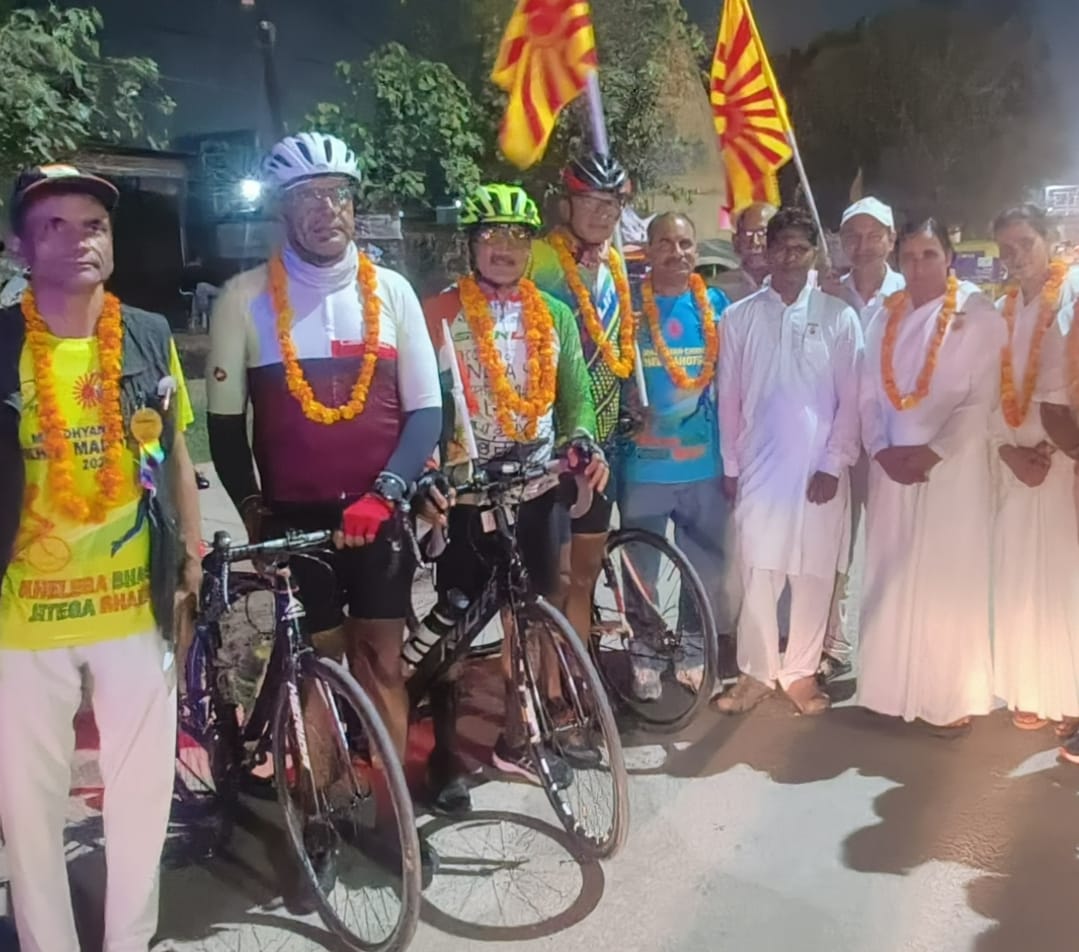 राष्ट्रीय खेल दिवस पर ब्रह्माकुमारीज एवं पीईएफआई की जागरूकता साइकिल रैली पहुंची मथुरा