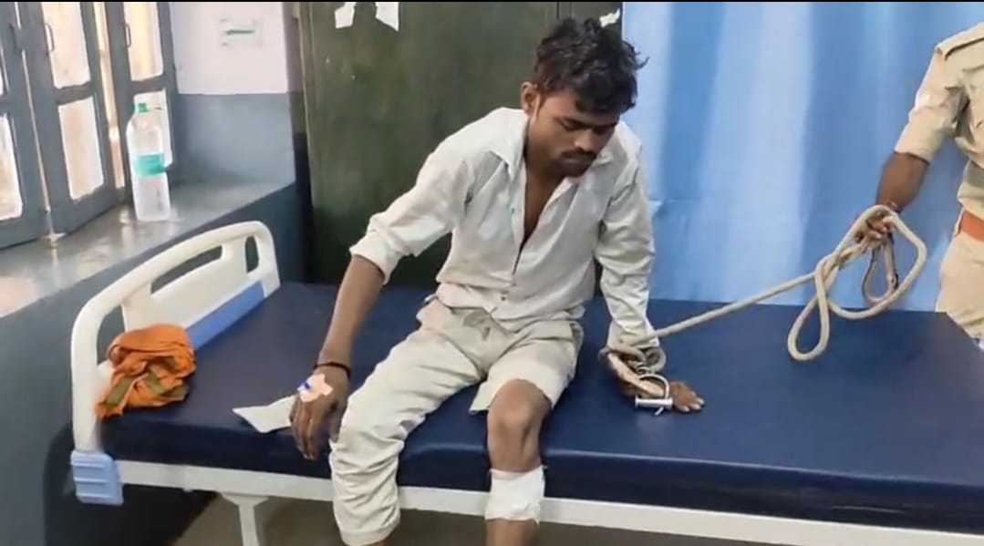 युवती से रेप का आरोपी  मुठभेड़ में थाना जमुनापार पुलिस ने किया गिरफ्तार