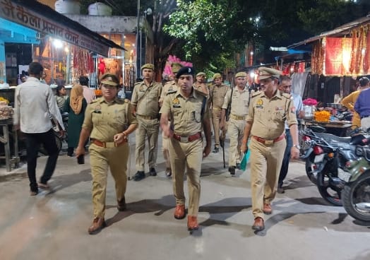 रामलीला मेला की सुरक्षा विवस्था का किया निरीक्षण