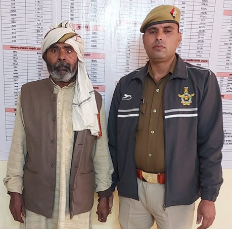 बलात्कार के मामले मेँ वांछित चल रहे अभियुक्त को भेजा जेल