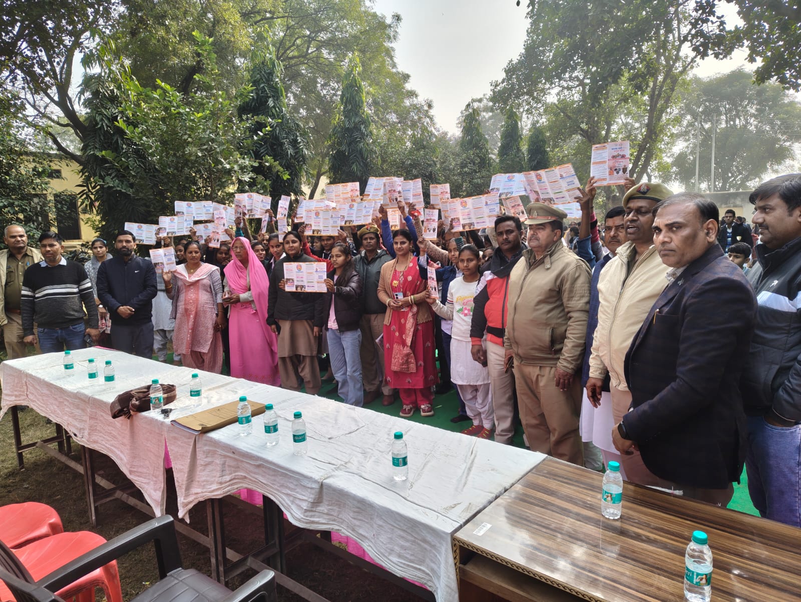 छात्राओं को नारी शक्ति सुरक्षा की दी गई जानकारी