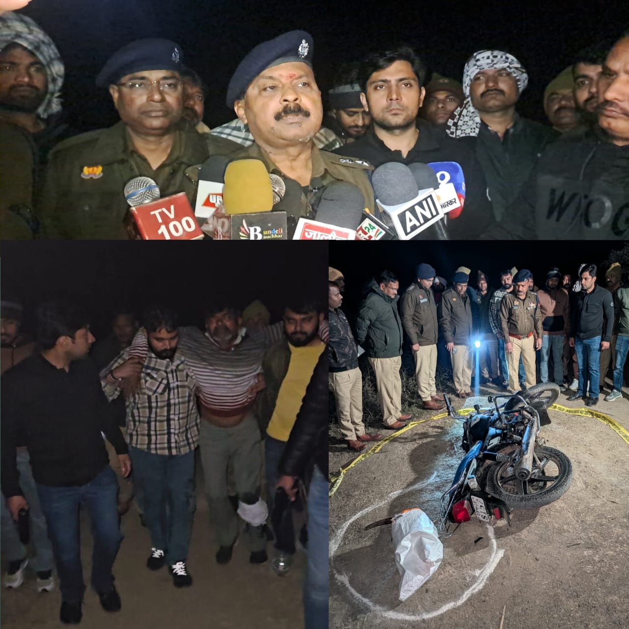 कुदरा बुजुर्ग गौकशी कांड में पुलिस का बड़ा एक्शन: मुठभेड़ में दो बदमाश घायल, पैर में लगी गोली