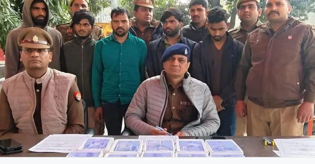 मथुरा की थाना हाईवे पुलिस ने साइबर ठगी की घटना में शामिल 5 युवाओं को किया अरेस्ट