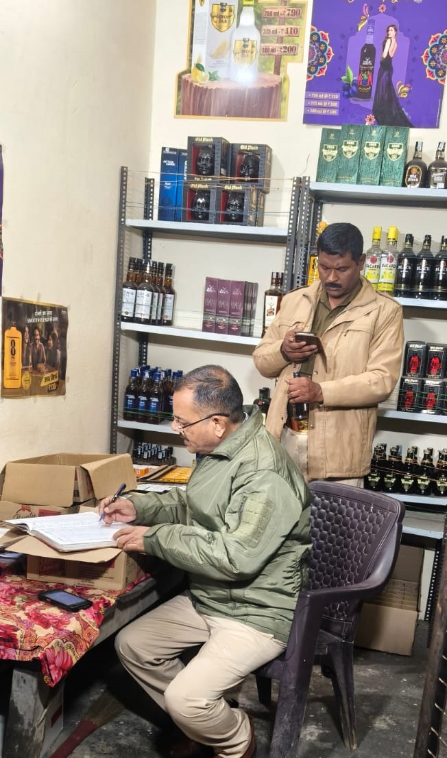 देशी फुटकर मदिरा एवं कम्पोजिट दुकानो का किया निरीक्षण