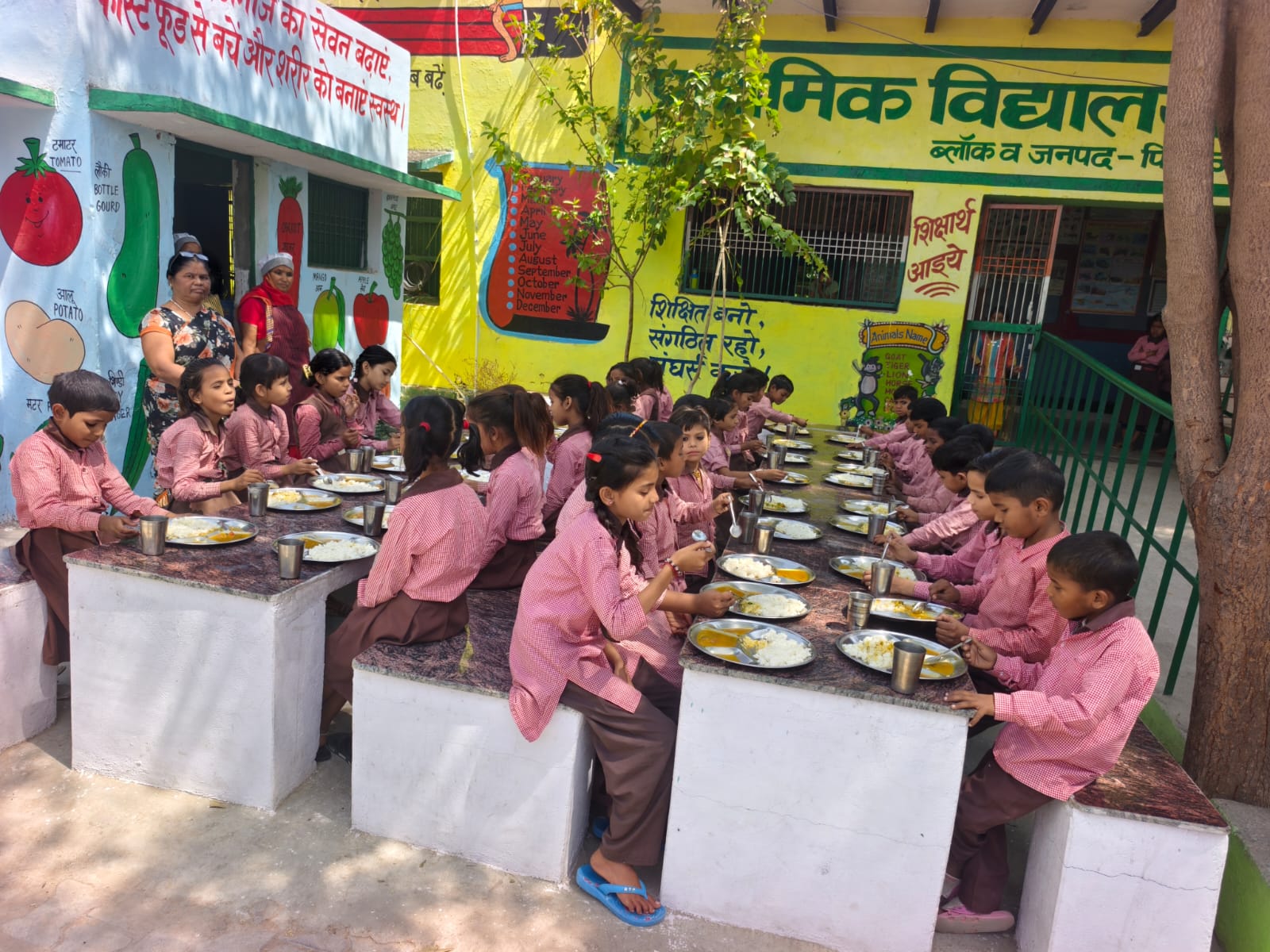 ग्राम पंचायत और एसएमसी निधि से विद्यालयों का हो रहा कायाकल्प