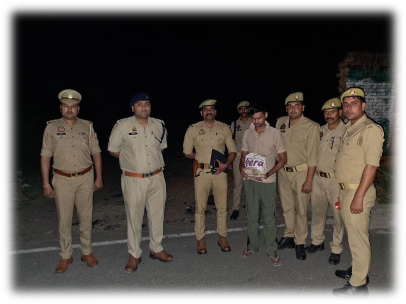 थाना मटसेना पुलिस टीम द्वारा अभियुक्त मोनू 752 ग्राम नाजायज गांजा सहित गिरफ्तार