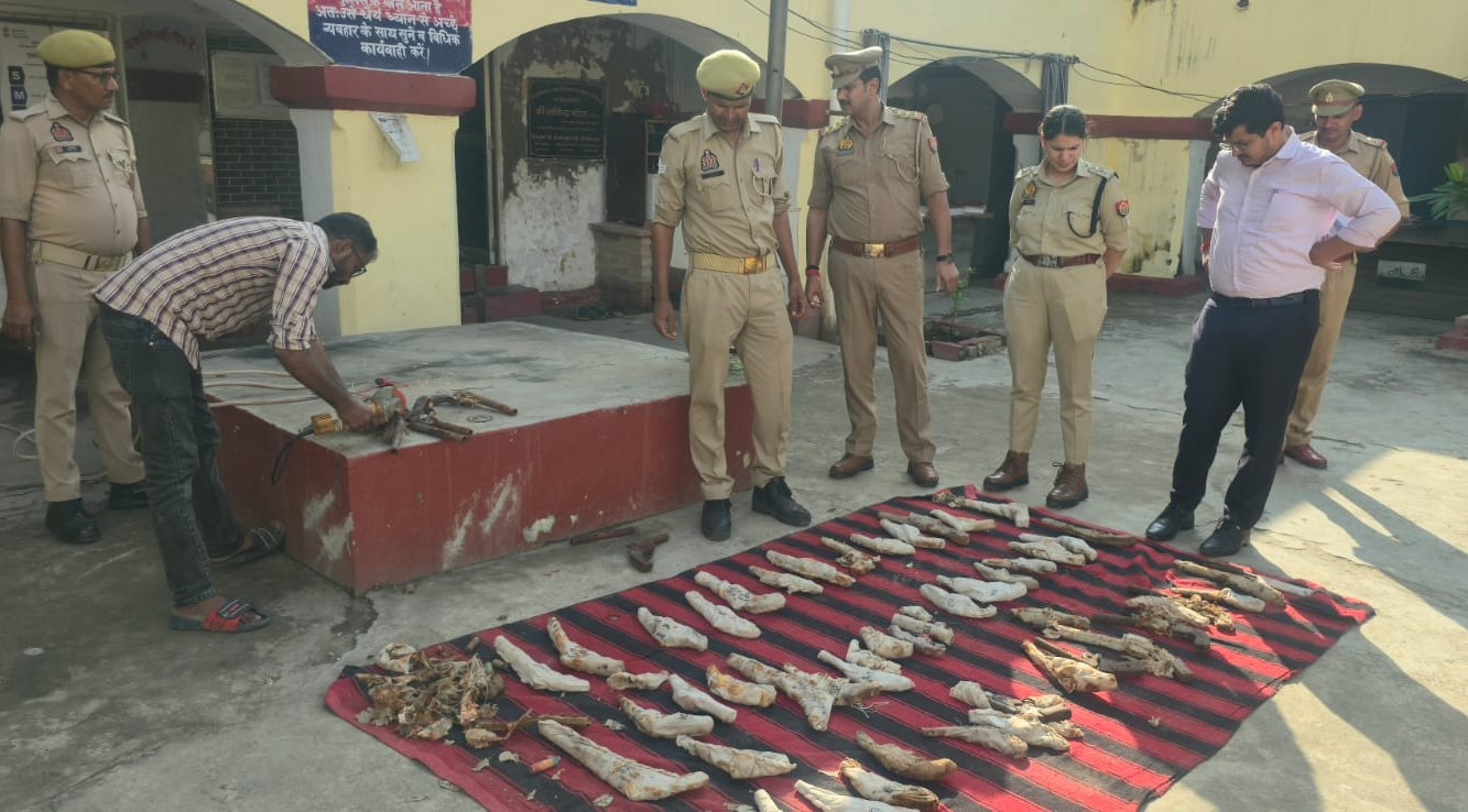 सिरसागंज पुलिस ने 74 मुकदमों से जुड़े अवैध हथियारों का कराया विनिष्टीकरण