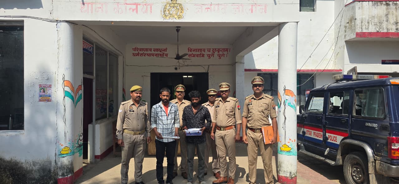 चोरी की योजना बनाते दो अभियुक्त गिरफ्तार, तमंचा व अवैध सामग्री बरामद